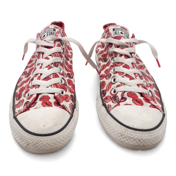 Converse Chuck Taylor All Star Low Top Lip Print Sneakers Shoes Women's Size 10 - Picture 4 of 8